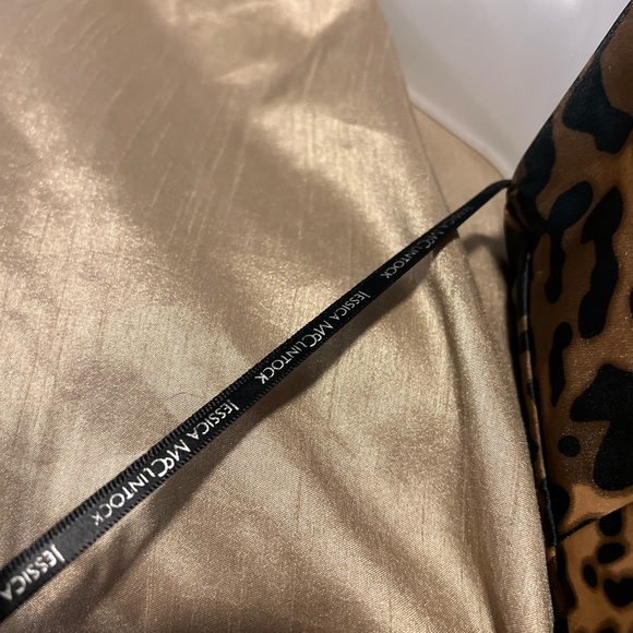 #9 Jessica McClintock for Gunne Sax Animal Print Leopard Cocktail Dress - Picture 2 of 6